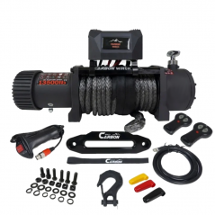 CARBON WINCH HPS 12V 6.126kg - 13.500lb Cable Sintético - FYVAR 4x4