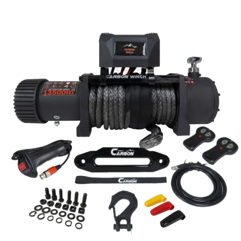 CARBON WINCH HPS 12V 6.126kg - 13.500lb Cable Sintético