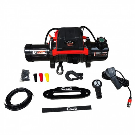 CARBON WINCH DUAL EXTREME 12v 5448kg-12.000lb Cable Sintético FYVAR4x4