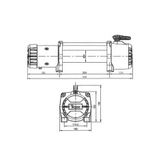T-MAX Muscle-Lift MW9500 12V de 4305kg Cable acero