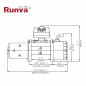 Runva EWX9500SG2-12V 4.309kg - 9.500lb Tambor corto, Cable sintético (Plasma) (Color gris) Runva EWX9500SG2-12V 4.309kg - 9.500lb Tambor corto, Cable sintético (Plasma) (Color gris)